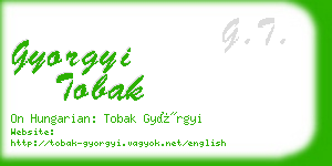 gyorgyi tobak business card